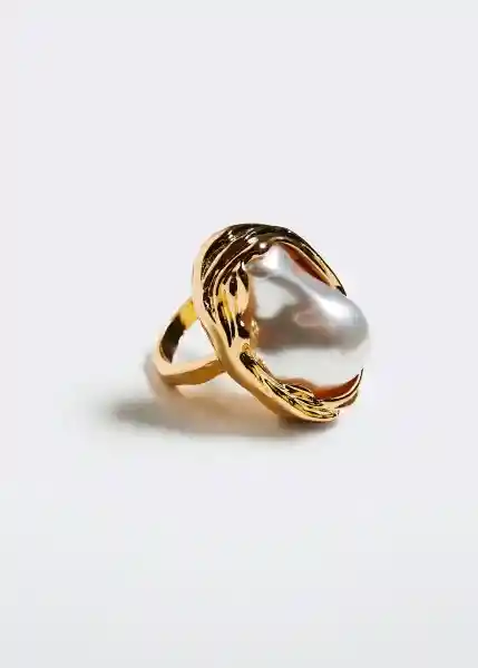 Anillo Aina Oro Talla M Mujer Mango