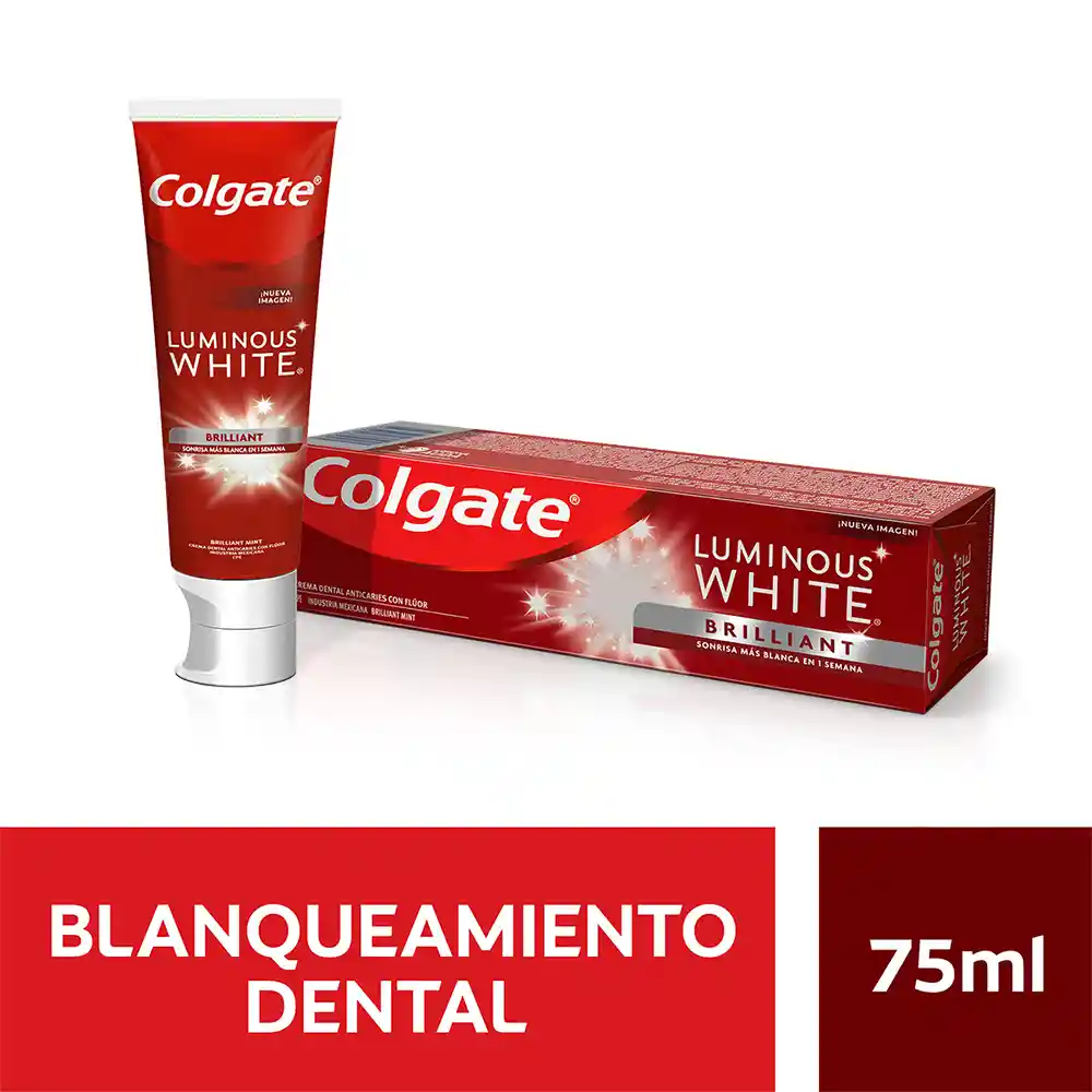 Crema Dental Blanqueadora Colgate Luminous White Brilliant 75ml