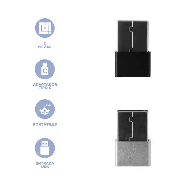 Pack Adaptador Usb a Tipo C Serie Miniso