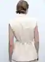 Chaleco Floc Offwhite Talla XS Mujer Mango