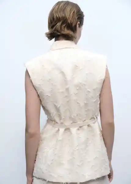Chaleco Floc Offwhite Talla XS Mujer Mango