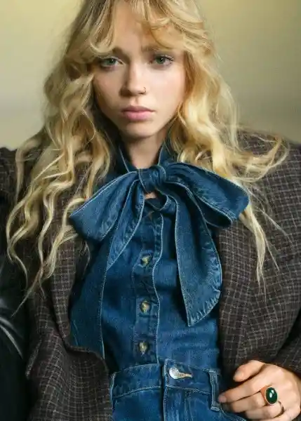 Blazer Americana Scone Gris Talla S Mujer Mango