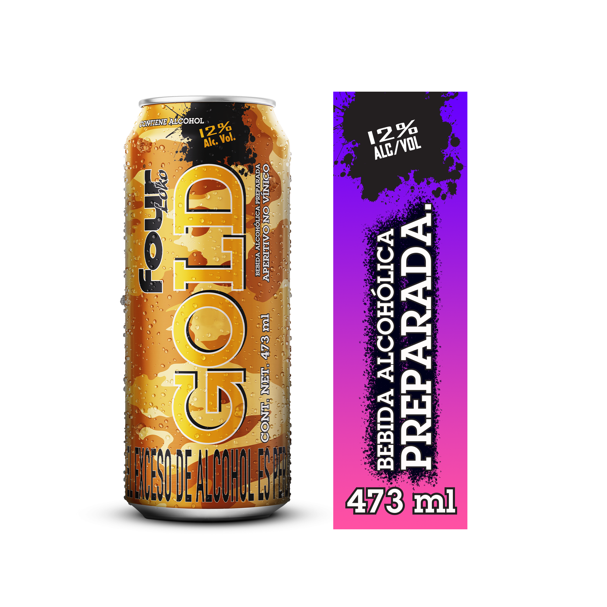 Four Loko Bebida Alcohólica Gold 473 ml