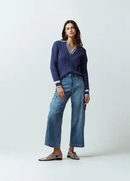 Blusa Tejido Mujer Azul Cetaceo Talla XS/S Naf Naf