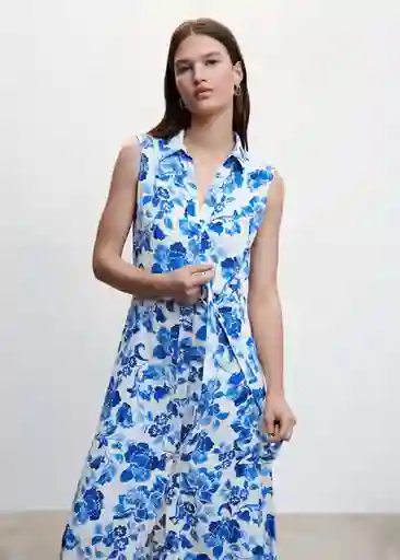 Vestido Apple2 Azul Talla XS Mujer Mango