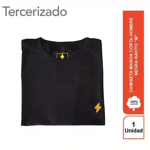 Rayito Camiseta Hombre Negra M