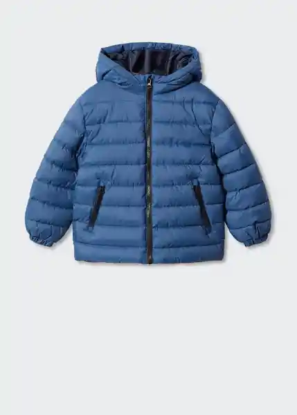 Abrigo Anorak Ferran Azul Talla 08 Niños Mango