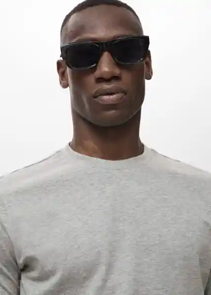 Camiseta Cherlo Gris Medio Vigoré Talla L Hombre Mango