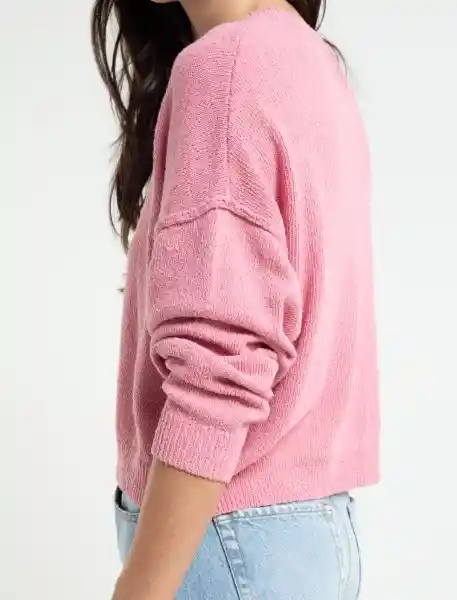  Abrigo Tejido Toledo Rosa Silvestre Medio Mujer Talla Xs Naf-Naf 