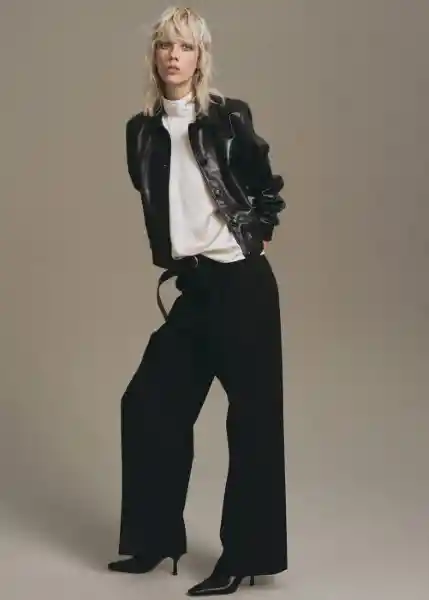 Blusa Stonak Crudo Talla M Mujer Mango