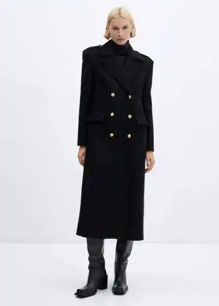 Abrigo Milions Negro Talla XL Mujer Mango