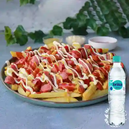 Combo Salchipapa Ranchera + Brisa Sin Gas 600ML