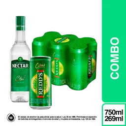 Combo Redd's 6 x 269 mL + Nectar Club Sin Azúcar 750 mL