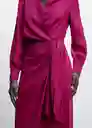 Vestido Rustik-A Fucsia Talla S Mujer Mango