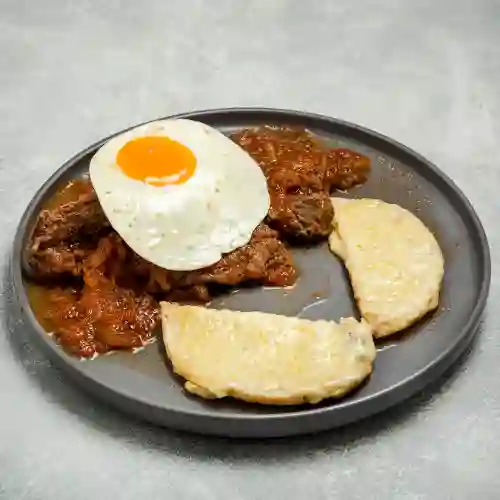 Carne en Bistec a Caballo