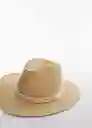 Sombrero Aruba Beige Talla 99 Mujer Mango