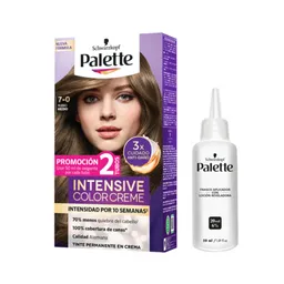 Tinte Palette Color Creme 7-0 Rubio Medio + Oxigenta Gratis