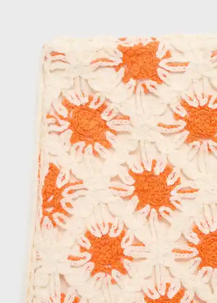 Falda Camerón Naranja Talla XS Mujer Mango