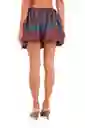 Falda Corta Coral-Palmeras Terracota XS Mercedes Campuzano