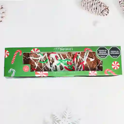 Caja mini brownies clásico navidad x5