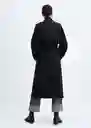 Abrigo Trench Angela Negro Talla 18 Mujer Mango