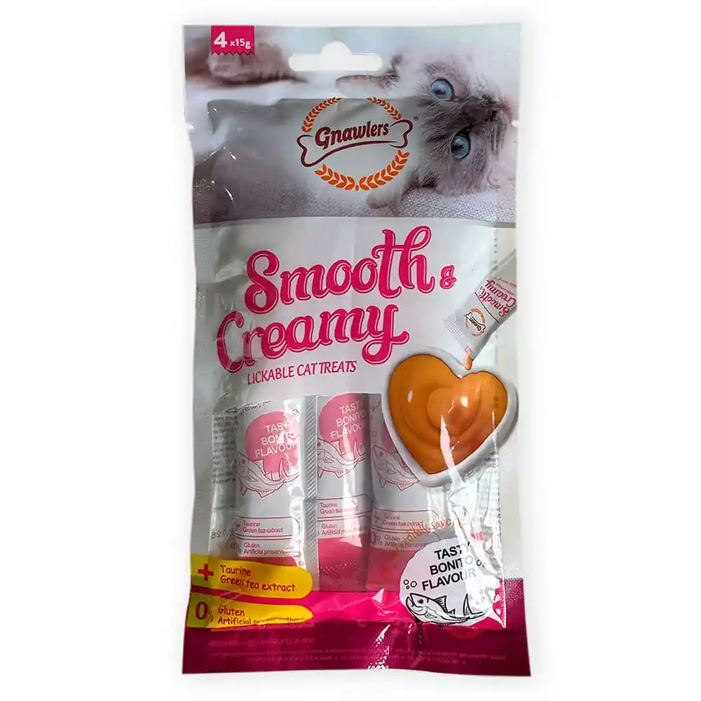 Gnawlers Snack Para Gatos Smooth Creamy Pescado