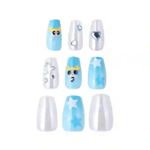 Set Uñas Postizas Serie Las Chicas Superpoderosas 04 Miniso