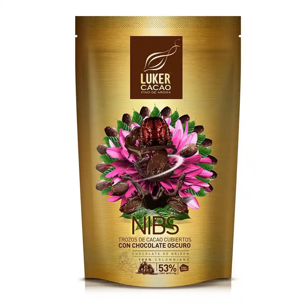 Luker Trozos de Cacao Cubiertos con Chocolate Oscuro 