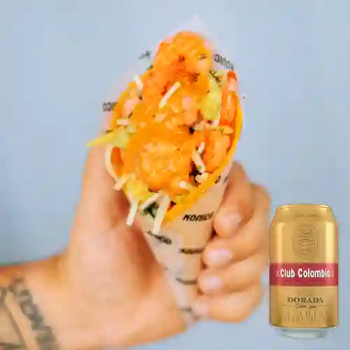 Combo Ceviche + Cerveza Club Colombia Dorada Lta 330ml
