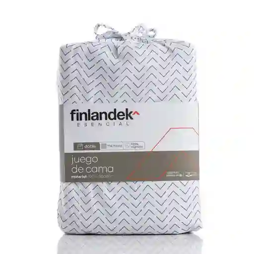 Finlandek Juego de Cama Null Estampado Linea Triángulo