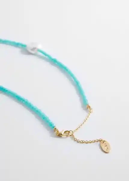 Collar Luz Turquesa Talla 99 Mujer Mango