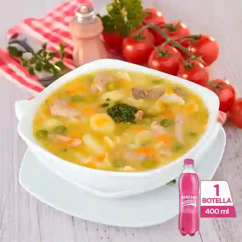 Combo Sopa de Menudencias + Postobón Manzana 400 ml