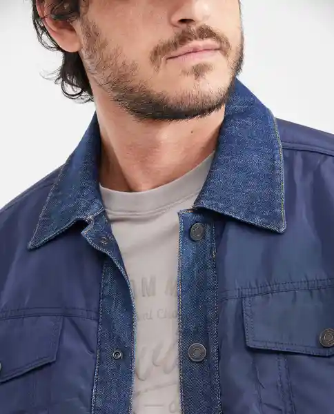 Chaqueta Trucker Denim Azul Dark Ultra Oscuro Talla M Chevignon