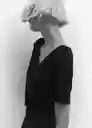 Camiseta Vispi Negro Talla M Mujer Mango
