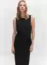 Vestido Fertina Negro Talla 18 Mujer Mango