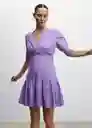 Vestido Nati-H Morado Talla XS Mujer Mango