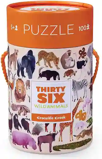 Crocodile Creek Rompecabezas 100 pc 36 Wild Animals