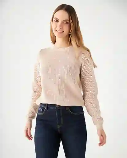 Suéter Tejido Beige Caqui Medio Talla XL 169F218 Esprit