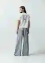Camiseta Mujer Crudo Marfil Talla L Naf Naf