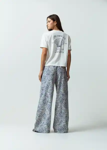Camiseta Mujer Crudo Marfil Talla L Naf Naf