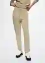 Pantalón Florida Khaki Talla 24 Mujer Mango