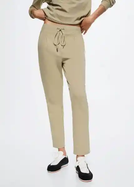 Pantalón Florida Khaki Talla 24 Mujer Mango