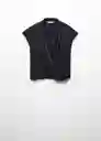 Blusa Crusie Negro Talla XS Mujer Mango