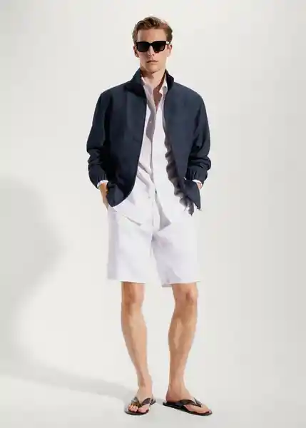 Chaqueta Pula Navy Talla M Hombre Mango