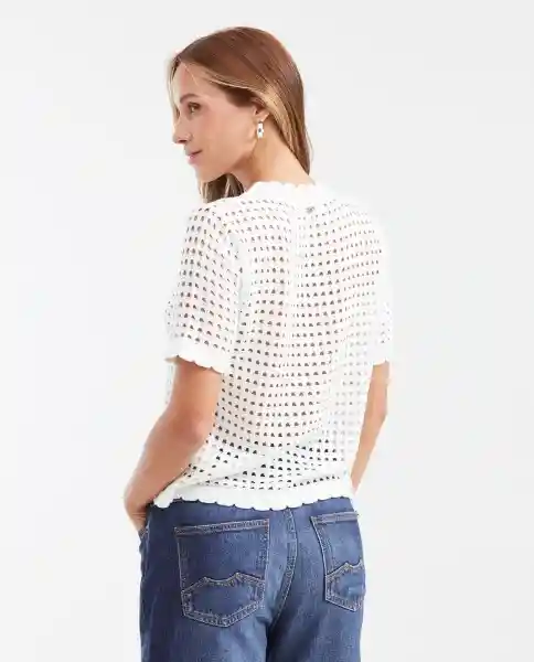 Camiseta Tejida Top Essential Crudo Porcelana Claro S Chevignon