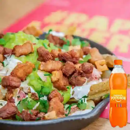 Combo Pork Fries + Postobón Naranja 400 ml