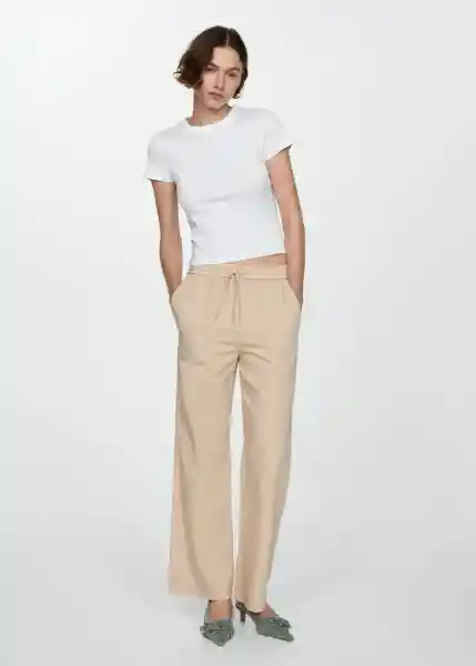 Pantalón Suki Arena Talla L Mujer Mango