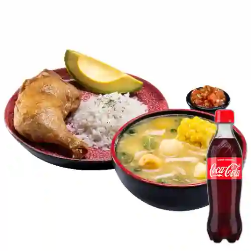 Ajiaco c/ Pierna Pernil/Pechuga +Cocacola Org 400ml