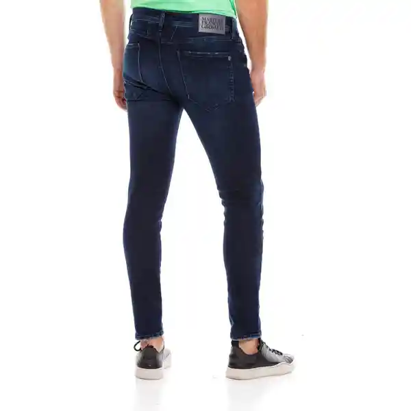 Marithé Francois Girbaud Jean New Skinny Azul Jaspeado Talla 32