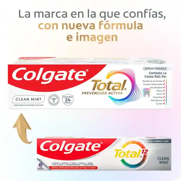 Colgate Crema Dental Total Clean Mint Prevención 150 mL x 4